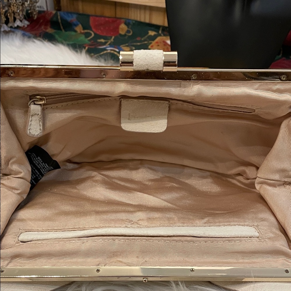💜Bebe Ivory Clutch with Gold Studs - Picture 7 of 7